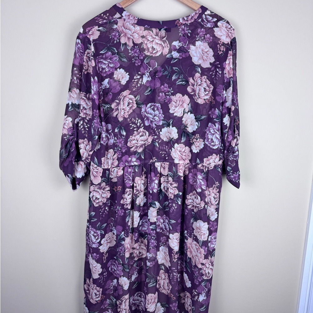 Torrid Floral Buttoned Tunic Size 0 - Picture 3 of 6